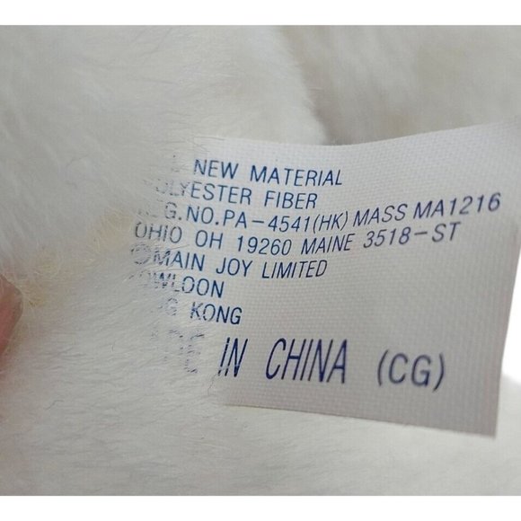 Main Joy White Bunny Rabbit Plush Stuffed Animal In Pastel Sweater 9” Easter - Picture 6 of 8